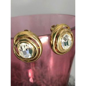 Vendome gold tone clip on earrings